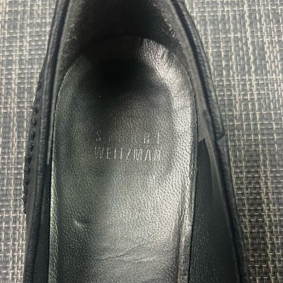 Stuart Weitzman Black Leather Loafers - Picture 10 of 13